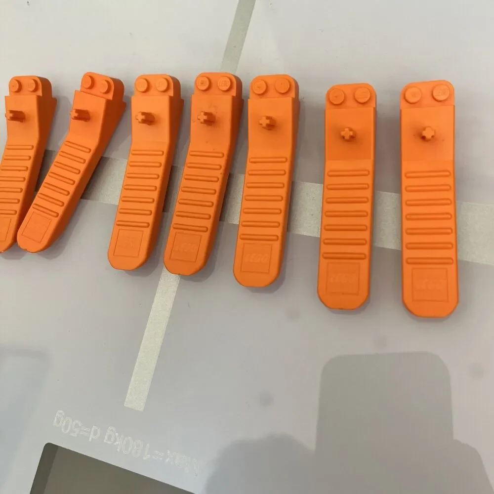 Lot Of 7 Lego Accessories Orange Brick And Axel Separator Tool Pieces used